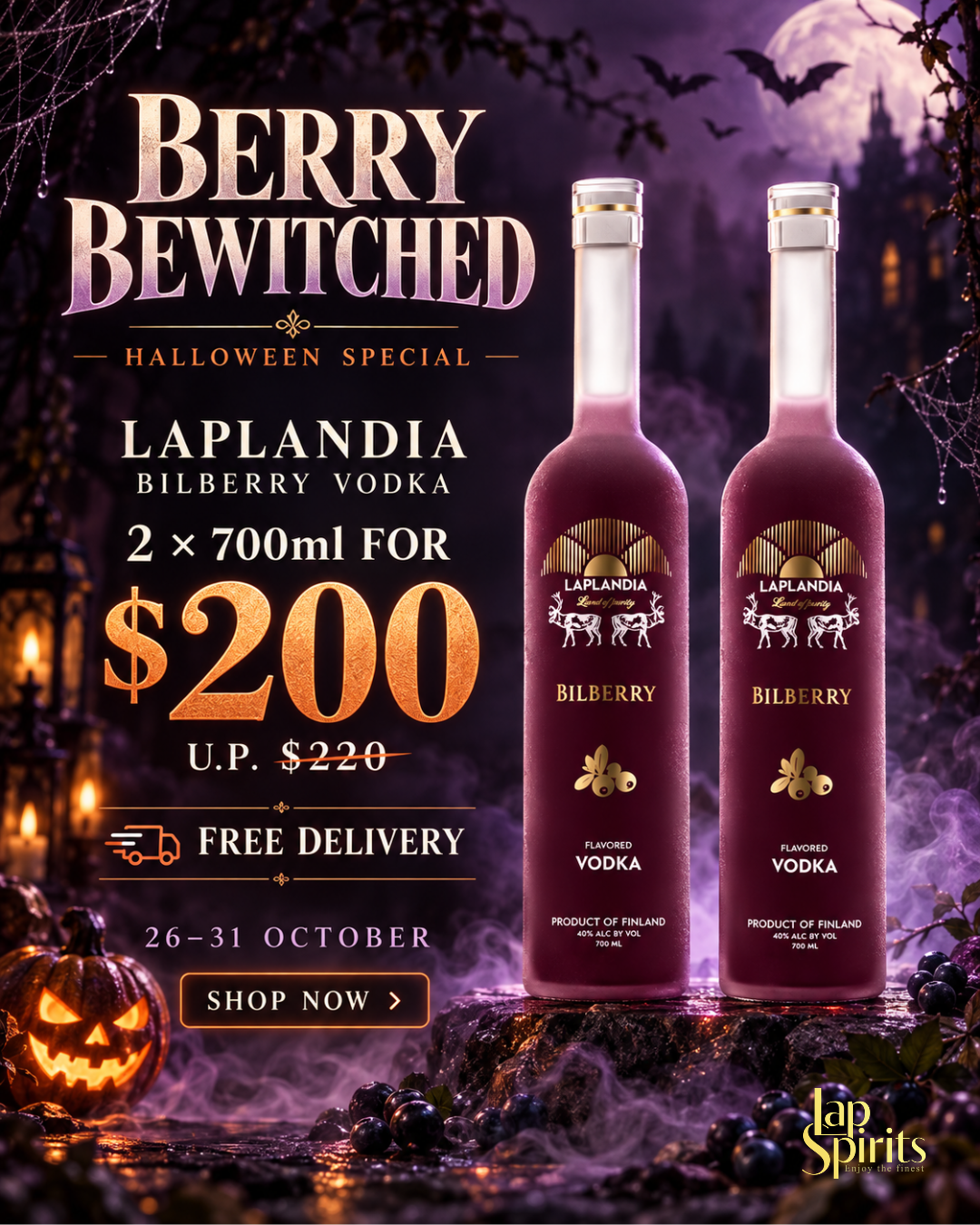 Halloween Special: Laplandia Bilberry Vodka (2x 700ml)