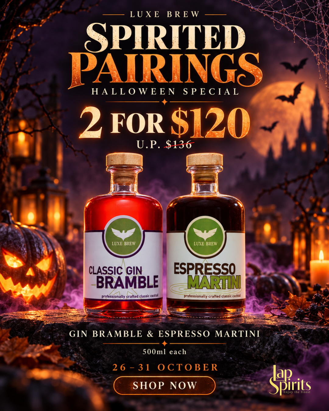 Halloween Special: Luxe Brew Gin Bramble & Espresso Martini (2x500ml)